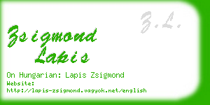 zsigmond lapis business card